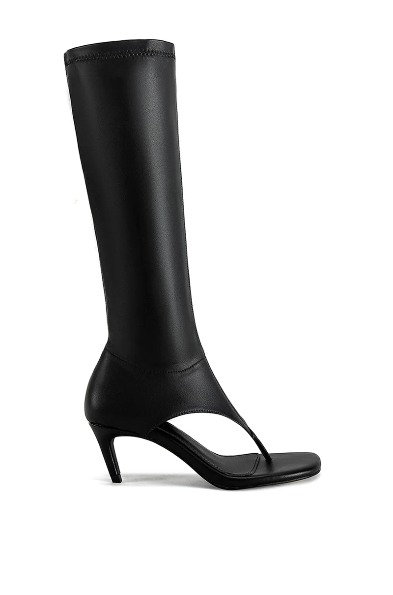 Desire - Black Stiletto Heel Sandal