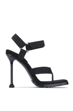 Load image into Gallery viewer, Boom - Black Strapped Heel Sandal
