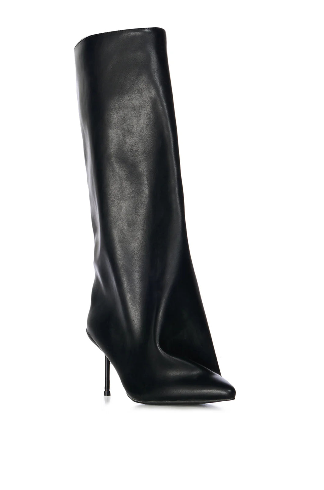 Crazy Couture - Black Heel Pointed Toe Boot