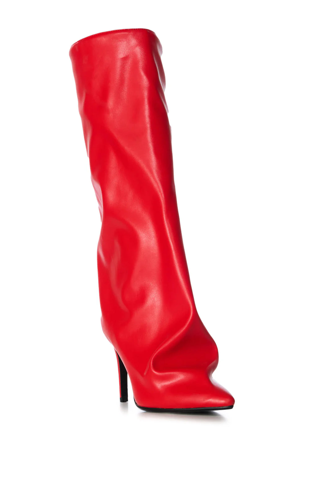 Crazy Couture - Red Heel Pointed Toe Boot