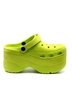 Load image into Gallery viewer, Lime Inspired Croc w/pins

