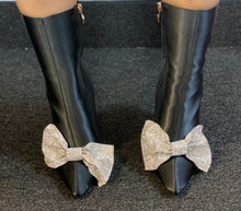 Load image into Gallery viewer, Timeless - Black Rhinestone Bow Bootie
