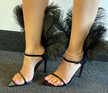 Load image into Gallery viewer, Diva - Black Feather Heel
