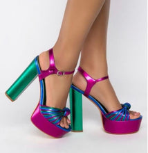 Load image into Gallery viewer, Aria - Multi Colored Platform Sandal
